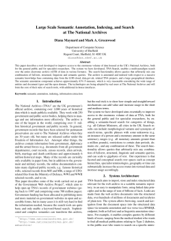 Large Scale Semantic Annotation, Indexing, and