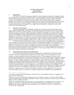 SLAVIC LANGUAGES * Steven Franks Indiana