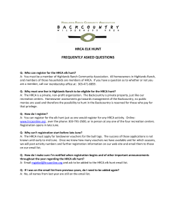 HRCA ELK HUNT FREQUENTLY ASKED QUESTIONS