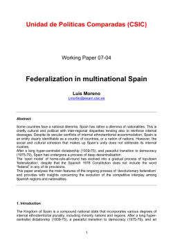 federalisation in multi-national spain