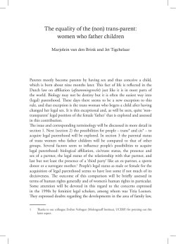 The equality of the (non) trans-parent: women who father