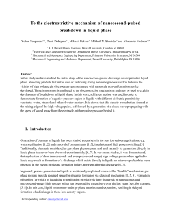 To the electrostrictive mechanism of nanosecond-pulsed