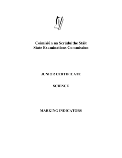 JC Science Marking Indicators