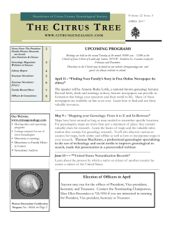 April 201 - citrus county genealogical society