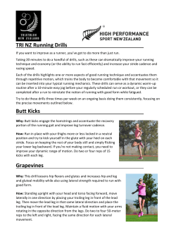 TRI NZ Running Drills Butt Kicks Grapevines