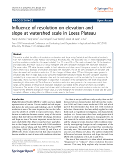 Influence of resolution on elevation and slope at watershed scale in