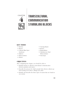 CHAPTER 4 Transcultural Communication