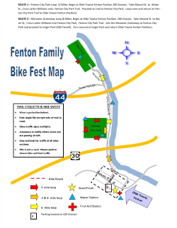 ROUTE 1&mdash;Fenton City Park Loop (3 Miles: Begin at Olde Towne
