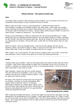 Ghana Stories - My school day