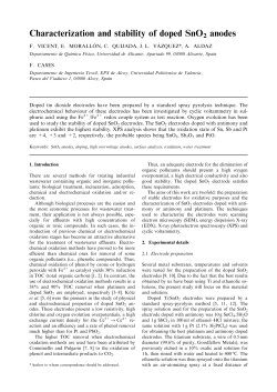 Characterization and stability of doped SnO2 anodes