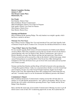 Minutes170105 Minutes of the Three Rivers District Committee