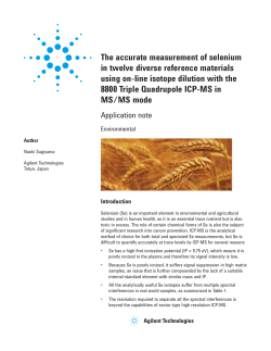 The accurate measurement of selenium in twelve diverse reference