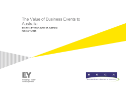 The Value of Business Events to Australia