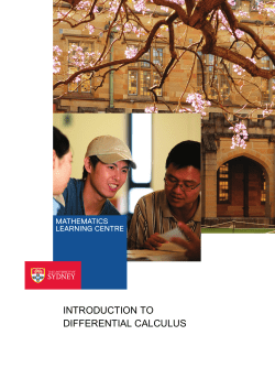 introduction to differential calculus