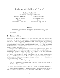 Semigroups Satisfying xm+n = xn
