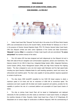 ICGS SHAUNAK - Indian Coast Guard