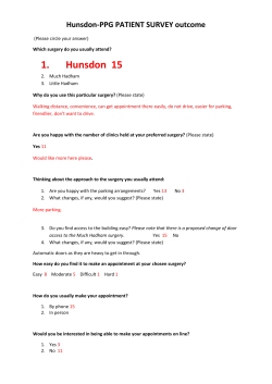 1. Hunsdon 15 - Much Hadham Health Centre