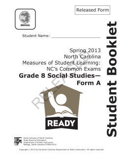 grade 8 social studies &mdash; released form