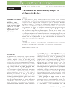 A framework for metacommunity analysis of phylogenetic structure
