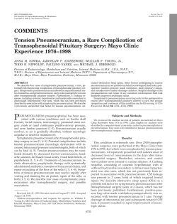 Tension Pneumocranium, a Rare Complication of Transsphenoidal