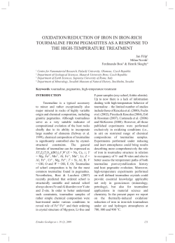 oxidation/reduction of iron in iron-rich tourmaline from