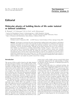 Molecular physics of building blocks of life under