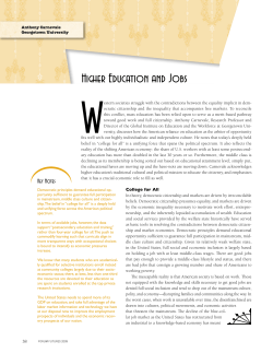 Higher Education and Jobs