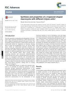 Synthesis and properties of a trapezoid shaped