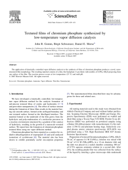 Textured films of chromium phosphate synthesized by low