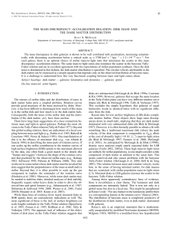 THE MASS DISCREPANCY&ndash;ACCELERATION RELATION: DISK