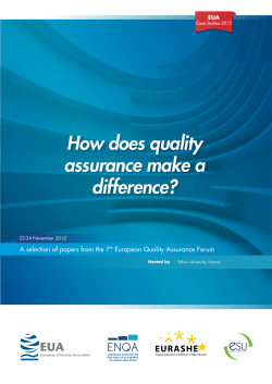 How does quality assurance make a difference?