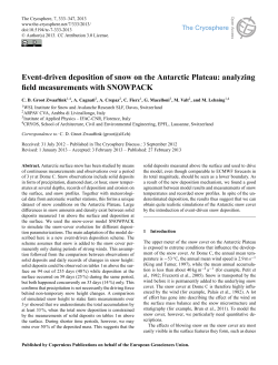 Event-driven deposition of snow on the Antarctic Plateau: analyzing