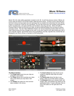 iMovie `09 Basics