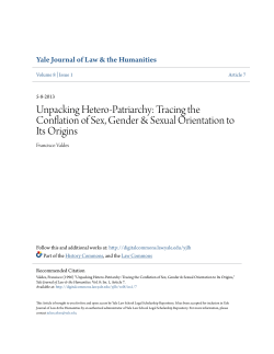 Unpacking Hetero-Patriarchy: Tracing the Conflation of Sex, Gender