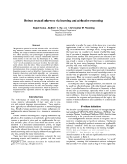 Robust textual inference via learning and abductive reasoning