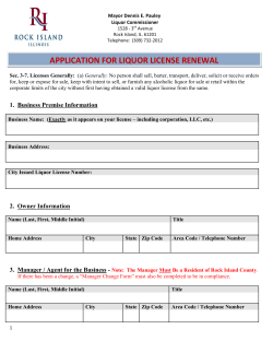 Liquor License Renewal Form