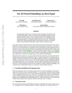 Not All Neural Embeddings are Born Equal