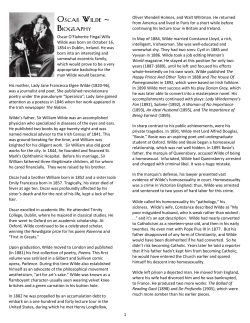 Oscar Wilde - Biography