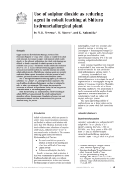 Use of sulphur dioxide as reducing agent in cobalt leaching