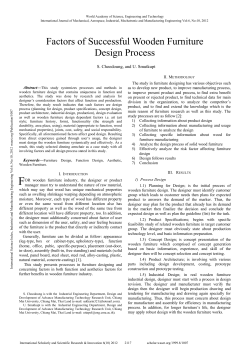 Factors of Successful Wooden Furniture Design Process
