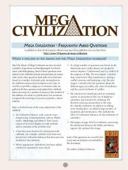 Mega Civilization - Frequently asked questions