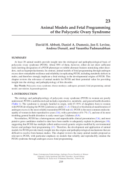 23 Animal Models and Fetal Programming of the Polycystic Ovary
