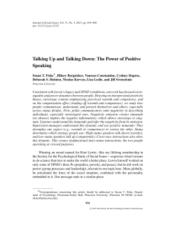 Talking Up and Talking Down: The Power of