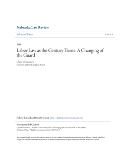 Labor Law as the Century Turns: A Changing of the Guard