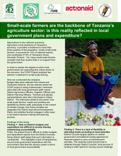 Small-scale farmers are the backbone of Tanzania`s agriculture sector