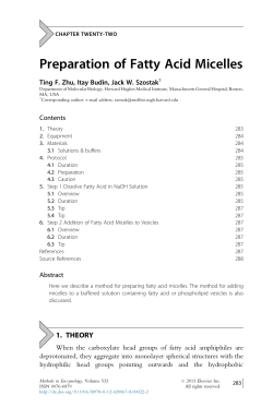 Preparation of Fatty Acid Micelles
