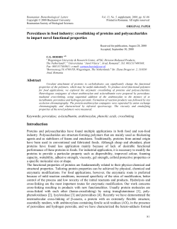 Peroxidases in food industry - Romanian Biotechnological Letters