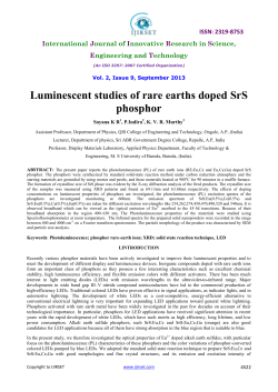 Luminescent studies of rare earths doped SrS phosphor