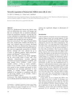 Towards expansion of human hair follicle stem cells