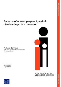 Patterns of non-employment, and of disadvantage, in a recession